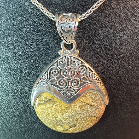 Picture Jasper silver necklace - Picture 2 of 11